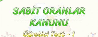 SABİT ORANLAR KANUNU  / ÖĞRETİCİ TEST – 1