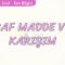 SAF MADDE VE KARIŞIM