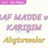SAF MADDE VE KARIŞIM-ALIŞTIRMALAR