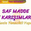 SAF MADDE VE KARIŞIMLAR – 2 / MADDENİN TANECİKLİ YAPISI  2