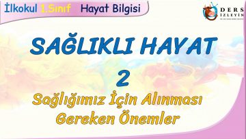 SAĞLIKLI HAYAT – 2 / SAĞLIĞIMIZ İÇİN ALINMASI GEREKEN ÖNLEMLER