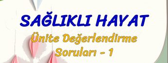 SAĞLIKLI HAYAT / ÜNİTE DEĞERLENDİRME  SORULARI – 1