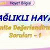 SAĞLIKLI HAYAT / ÜNİTE DEĞERLENDİRME SORULARI – 1