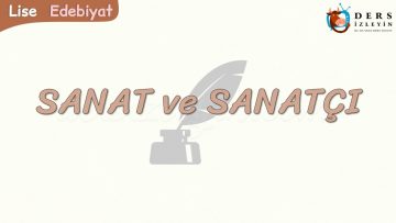 SANAT VE SANATÇI