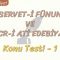 SERVET-İ FÜNUN VE FECR-İ ATİ EDEBİYATI / KONU TESTİ – 1