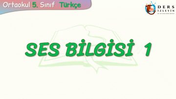 SES BİLGİSİ – 1