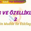 SES VE ÖZELLİKLERİ – 2 / SESİN MADDE İLE ETKİLEŞİMİ