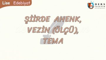 ŞİİRDE AHENK, VEZİN VE TEMA