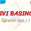 SIVI BASINCI / ÖĞRETİCİ TEST – 1