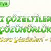 SIVI ÇÖZELTİLER VE ÇÖZÜNÜRLÜK / SORU ÇÖZÜMLERİ – 1