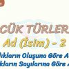 SÖZCÜK TÜRLERİ – 2 / AD – 2