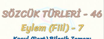 SÖZCÜK TÜRLERİ – 46 / EYLEM – 7