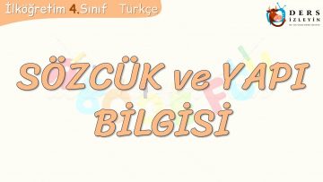 SÖZCÜK VE YAPI BİLGİSİ