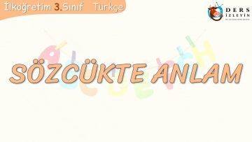SÖZCÜKTE ANLAM