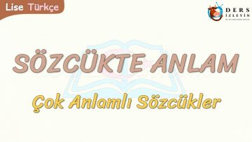 SÖZCÜKTE ANLAM / ÇOK ANLAMLI SÖZCÜKLER