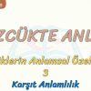 SÖZCÜKTE ANLAM / KARŞIT ANLAMLILIK