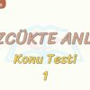 SÖZCÜKTE ANLAM / KONU TESTİ – 1