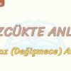 SÖZCÜKTE ANLAM / MECAZ ANLAM
