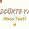 SÖZCÜKTE YAPI / KONU TESTİ – 4