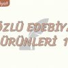 SÖZLÜ EDEBİYAT ÜRÜNLERİ – 1