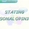 STATING PERSONAL OPINIONS