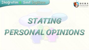 STATING PERSONAL OPINIONS