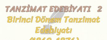 TANZİMAT EDEBİYATI – 2
