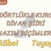 TEK DÖRTLÜKLE KURULAN DİVAN ŞİİRİ NAZIM BİÇİMLERİ / RÜBAİ – TUYUĞ