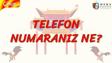 TELEFON NUMARANIZ NE (ÇİNCE) 26. DERS