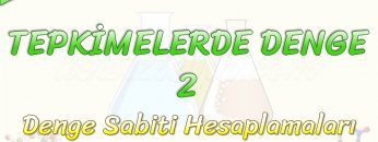 TEPKİMELERDE DENGE – 2 / DENGE SABİTİ HESAPLAMALARI