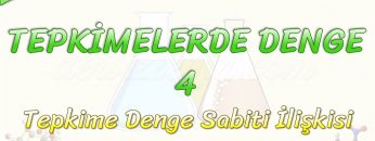 TEPKİMELERDE DENGE – 4 / TEPKİME – DENGE SABİTİ İLİŞKİSİ, DENGE KESRİ