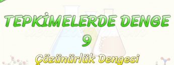 TEPKİMELERDE DENGE – 9 / ÇÖZÜNÜRLÜK DENGESİ