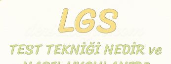 TEST TEKNİĞİ NEDİR VE NASIL UYGULANIR-LGS