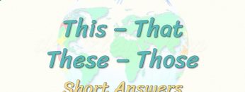 This, That, These, Those / Short Answers 8. Ders