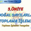 TOPLAMA İŞLEMİNİ TANIYALIM