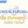 TOPLUMSAL KURUMLAR – 2 / AİLE KURUMU – 2