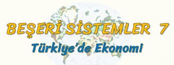 TÜRKİYEDE EKONOMİ (BEŞERİ SİSTEMLER – 7) – AYT