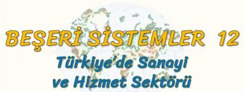 TÜRKİYEDE SANAYİ VE HİZMET SEKTÖRÜ (BEŞERİ SİSTEMLER – 12) – AYT