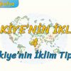 TÜRKİYENİN İKLİM TİPLERİ (TÜRKİYENİN İKLİMİ – 4) (TYT)