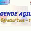 ÜÇGENDE AÇILAR / ÖĞRETİCİ TEST – 1 (TYT)
