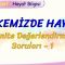 ÜLKEMİZDE HAYAT / ÜNİTE DEĞERLENDİRME SORULARI – 1