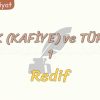 UYAK  VE TÜRLERİ – 1 / REDİF