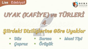 UYAK VE TÜRLERİ – 4  / DÜZ – ÇAPRAZ – SARMA – ÖRÜŞÜK – MANİ TİPİ