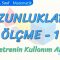 UZUNLUKLARI ÖLÇME-1