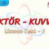 VEKTÖR – KUVVET / UZMAN TEST – 1