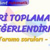 VERİ TOPLAMA VE DEĞERLENDİRME / TARAMA SORULARI – 1
