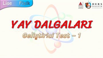 YAY DALGALARI / GELİŞTİRİCİ TEST – 1