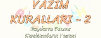 YAZIM KURALLARI – 2