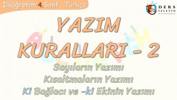 YAZIM KURALLARI – 2
