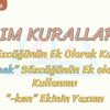 YAZIM KURALLARI – 4 / İLE, İMEK SÖZCÜKLERİNİN EK OLARAK KULLANILMASI VE KEN EKİNİN YAZIMI